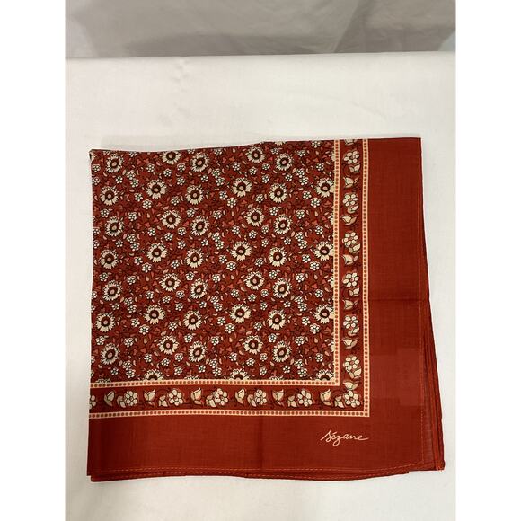 S�zane 'Floral' Red Foulard Size OS - Picture 3 of 5